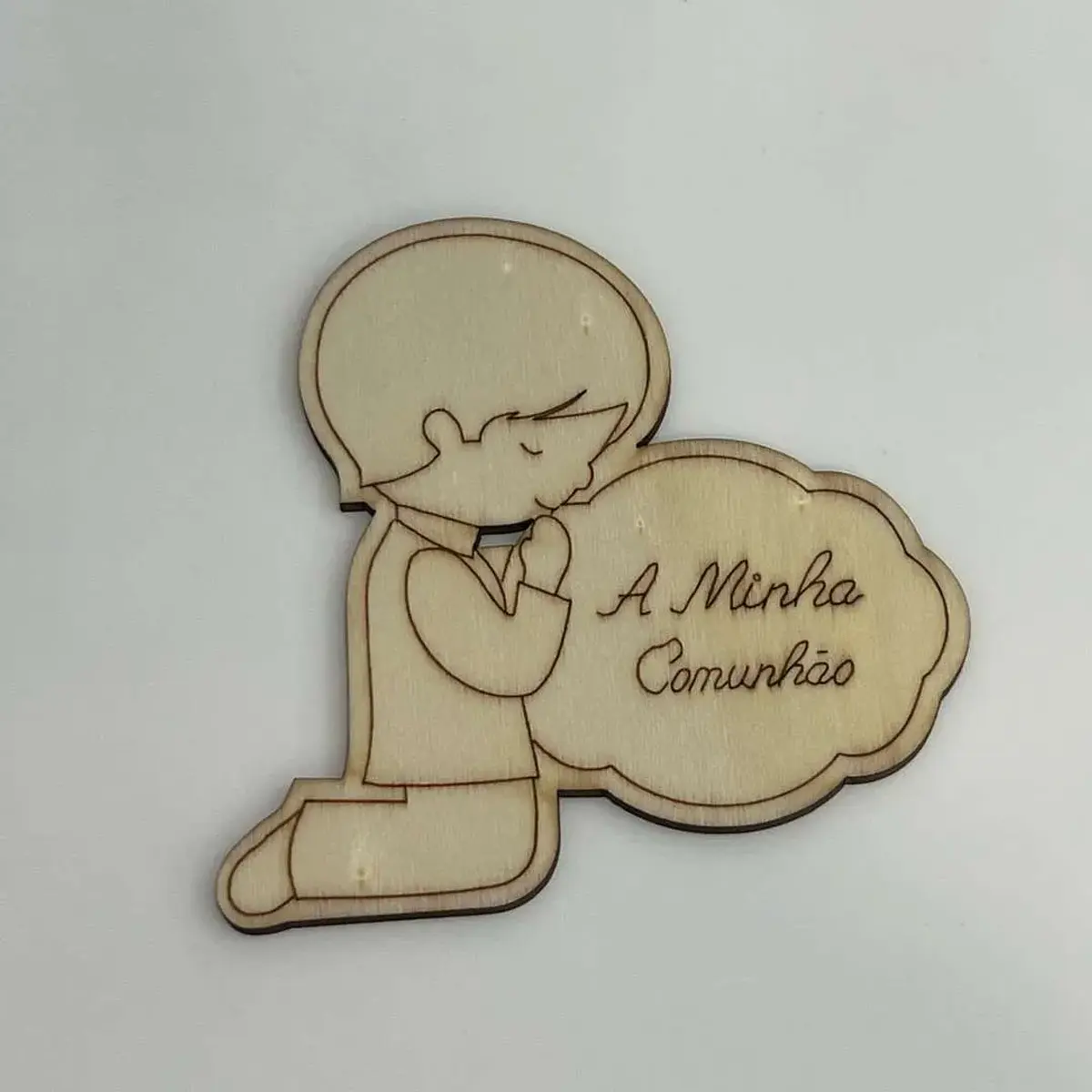 Topper de Madeira Comunhão Menino