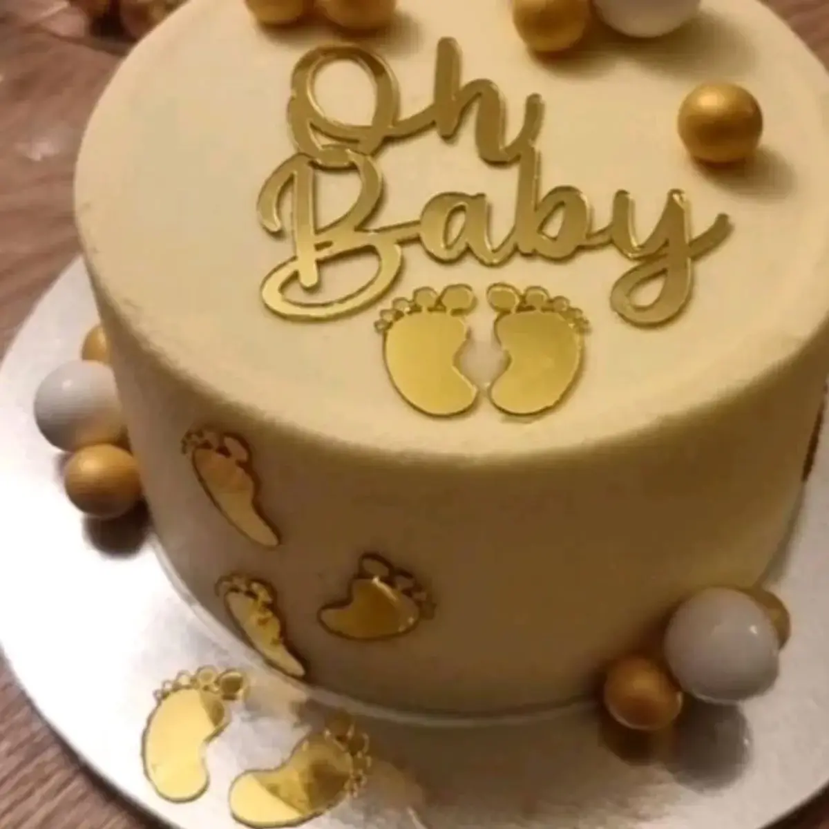 Topper " Oh Baby" e pegadas